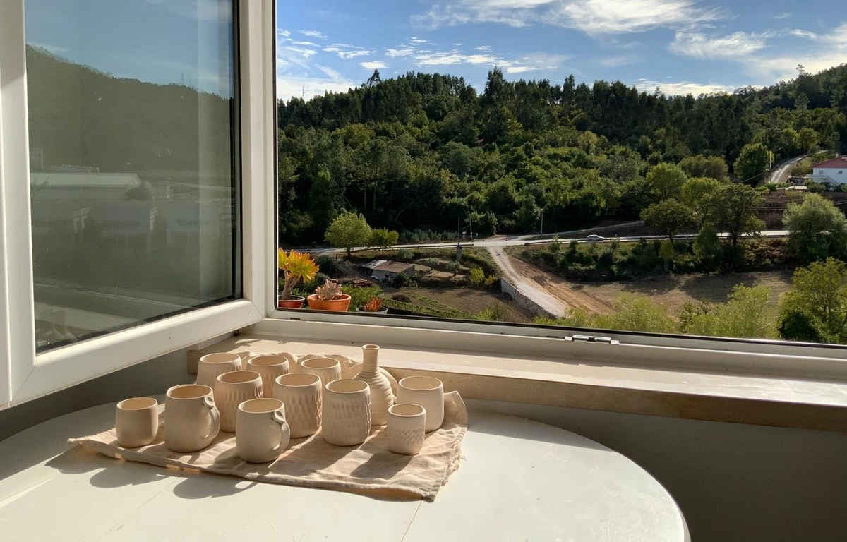 View of the outdoors from the studio