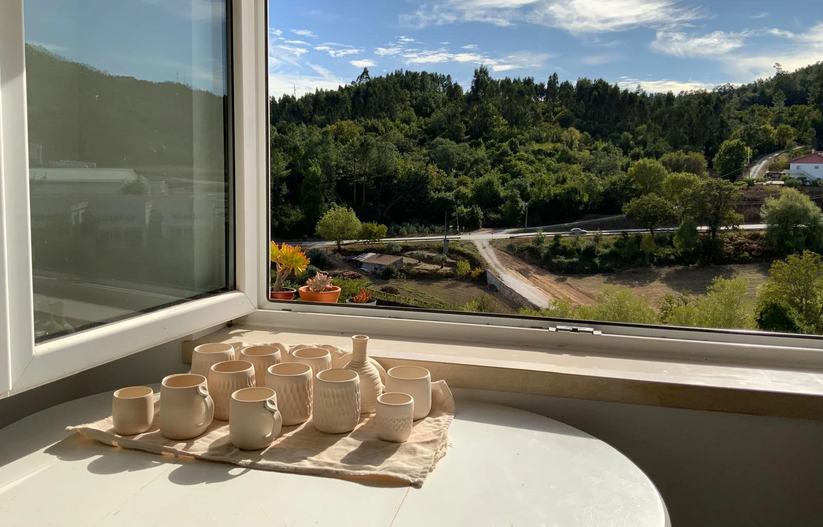 View of the outdoors from the studio